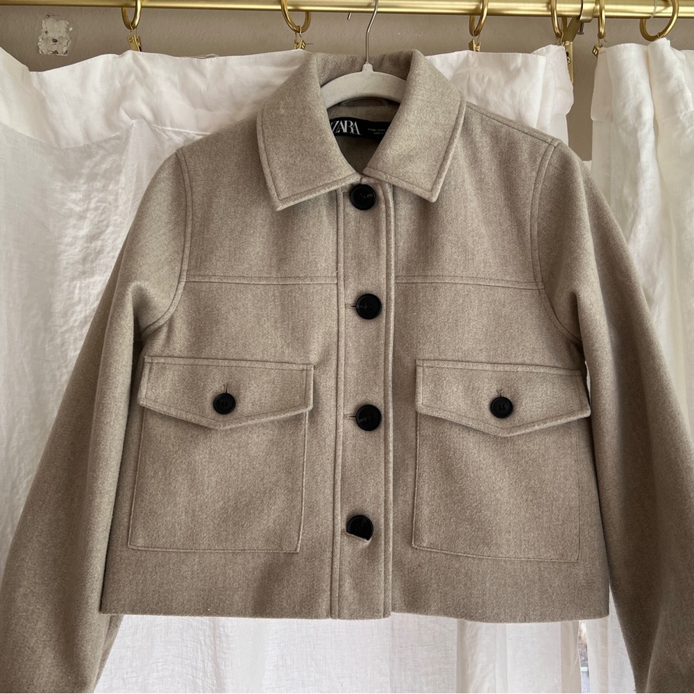 Zara Cropped Button Jacket - Picture 4 of 4